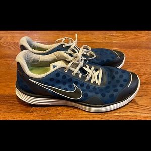 Nike Plus + Lunarswift 2 Blue Polkadot running shoes sneakers size 11